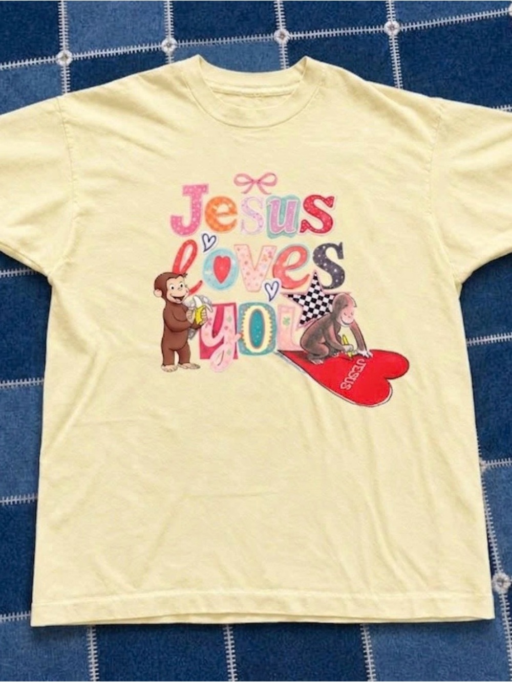 Jesus Loves You Yellow Kids Graphic Tee
